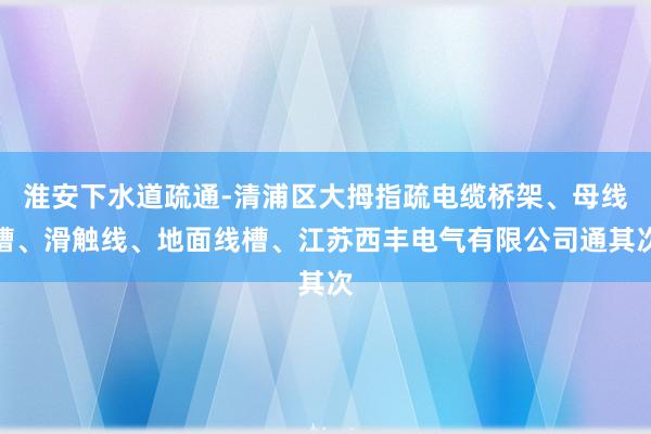 淮安下水道疏通-清浦区大拇指疏电缆桥架、母线槽、滑触线、地面线槽、江苏西丰电气有限公司通其次